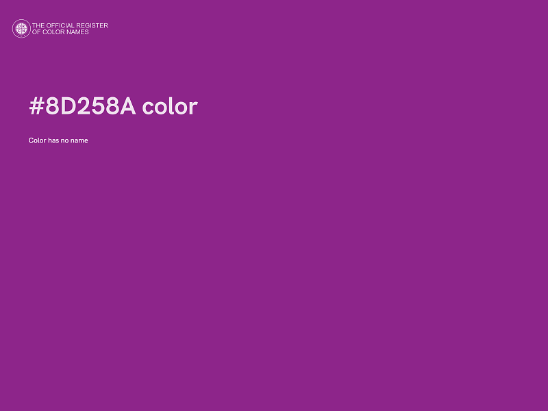 #8D258A color image