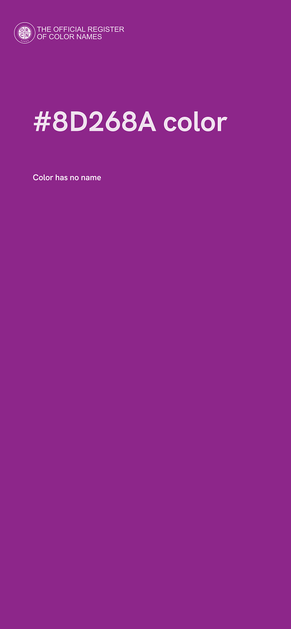 #8D268A color image