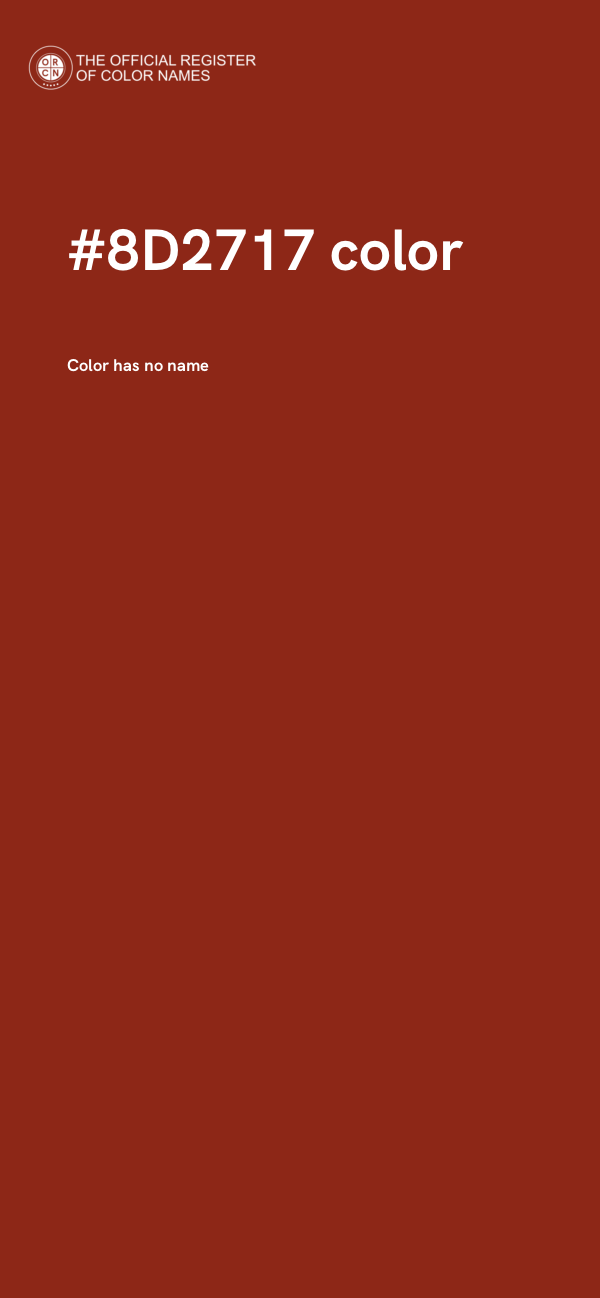 #8D2717 color image