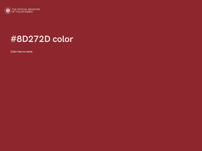 #8D272D color image