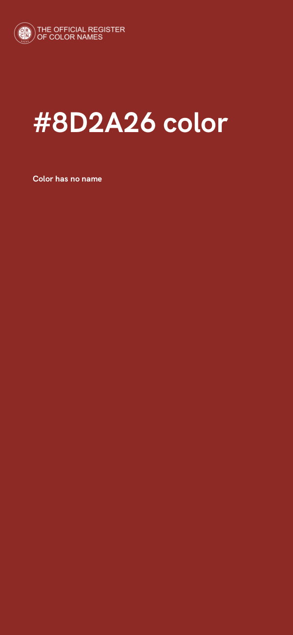 #8D2A26 color image