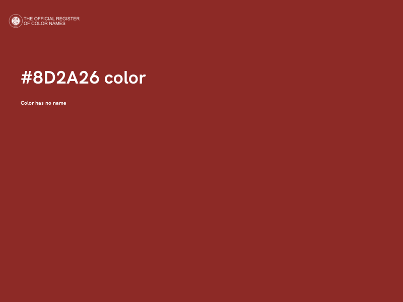 #8D2A26 color image