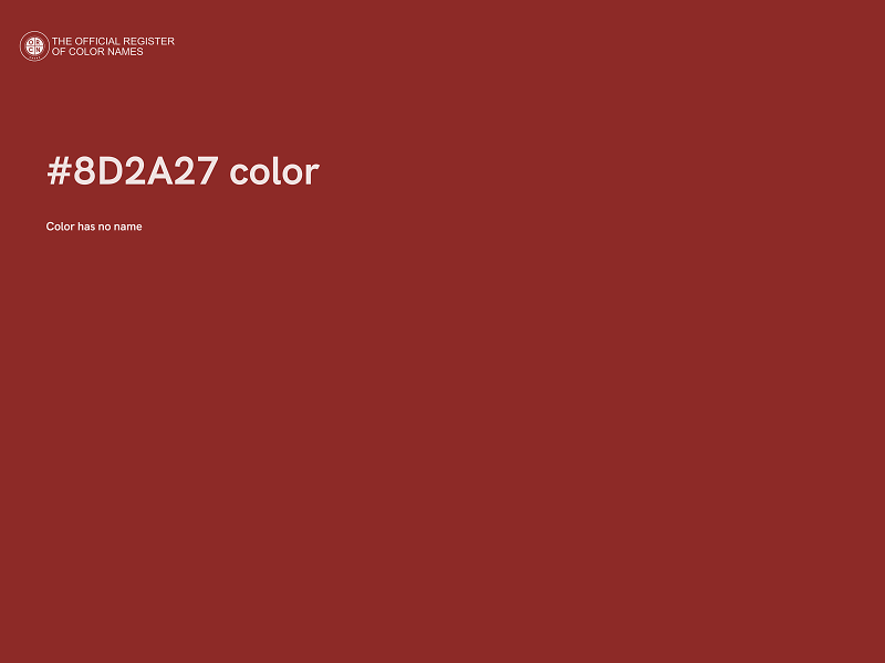 #8D2A27 color image