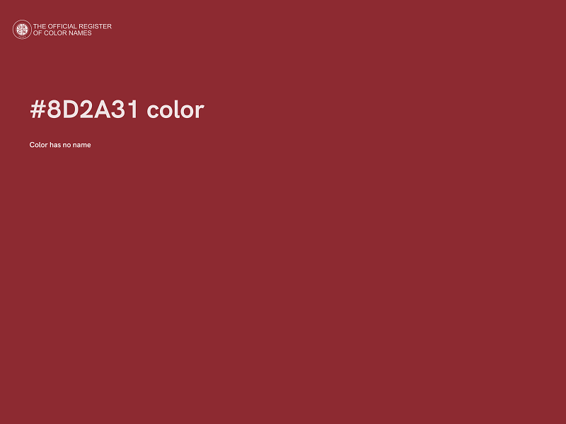 #8D2A31 color image