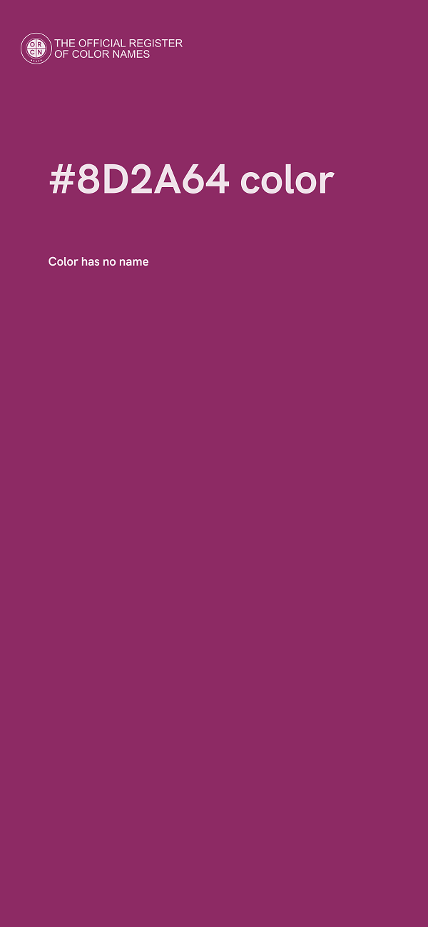 #8D2A64 color image