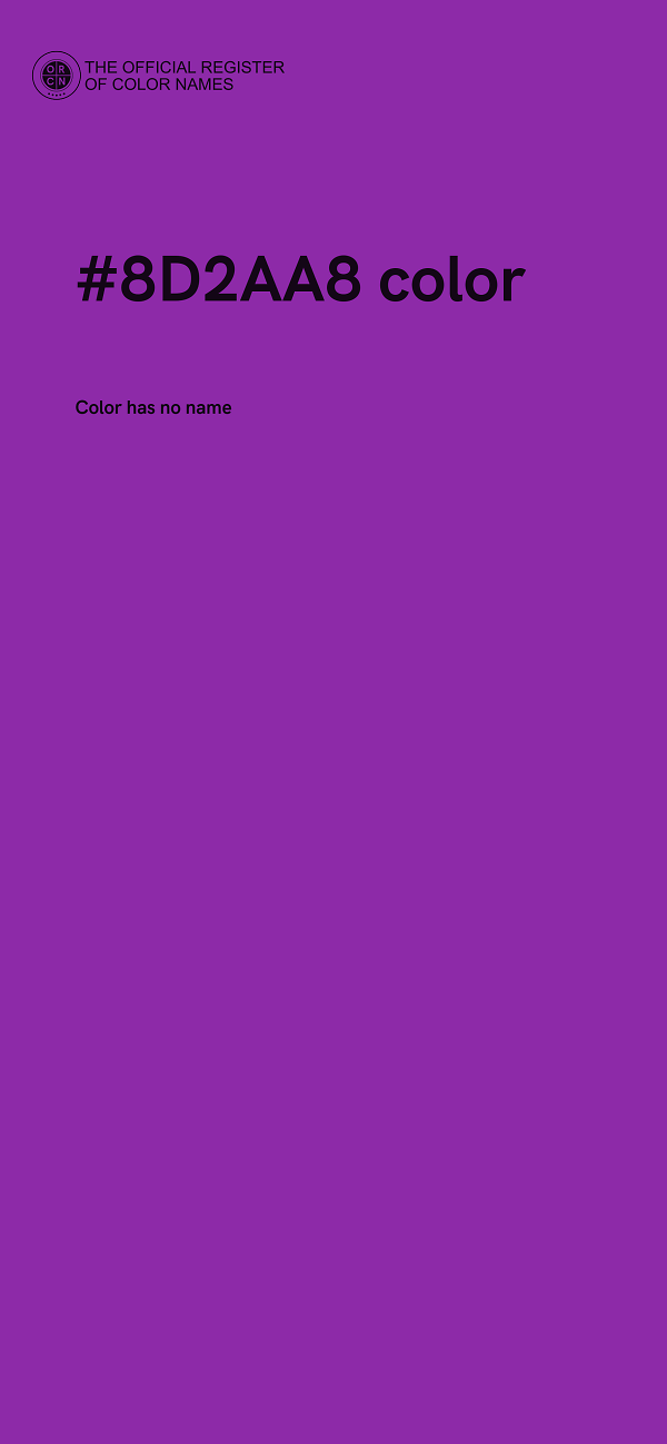 #8D2AA8 color image