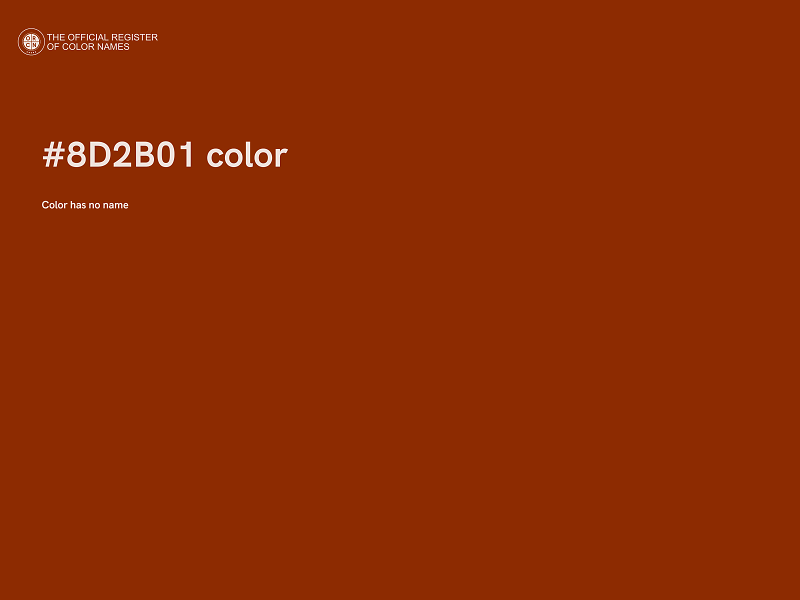 #8D2B01 color image