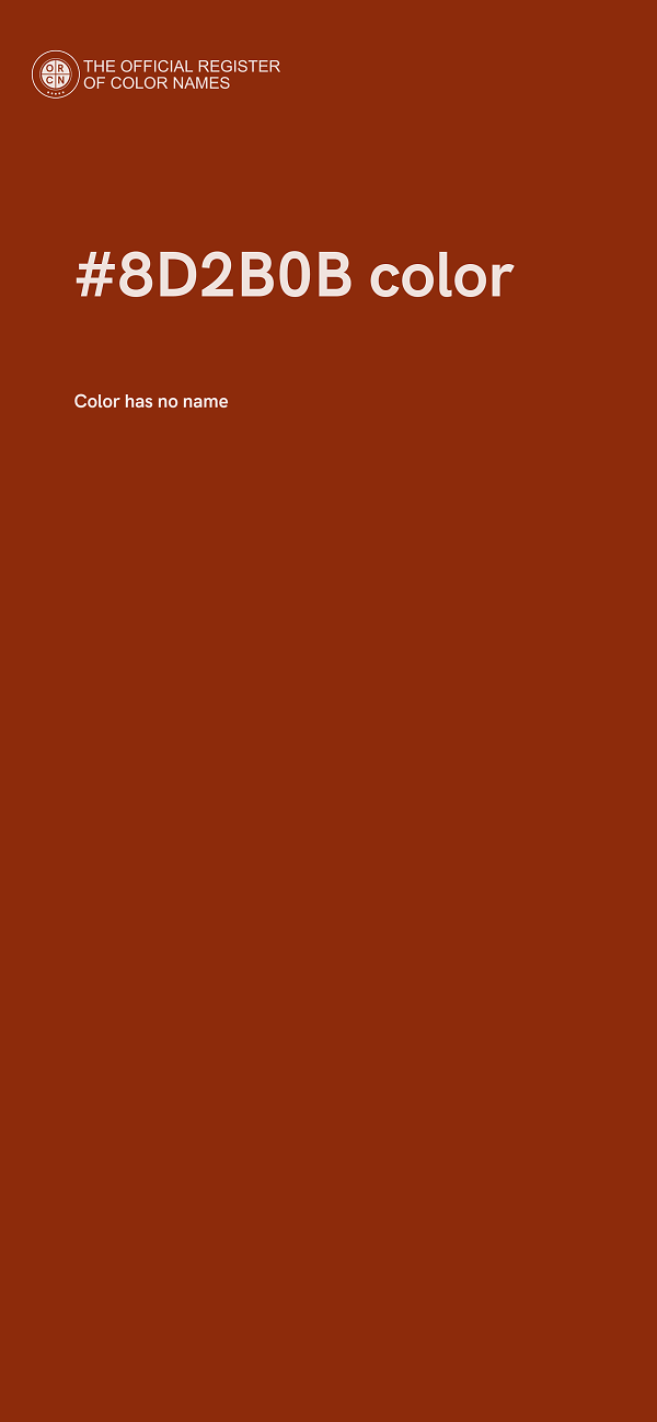 #8D2B0B color image