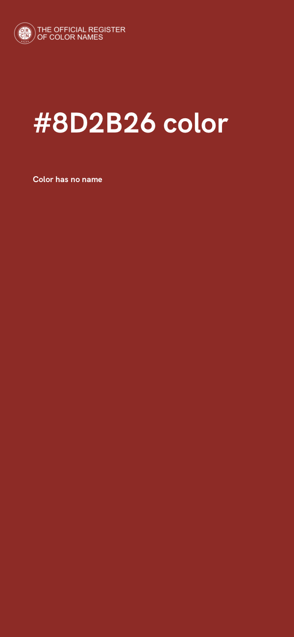 #8D2B26 color image