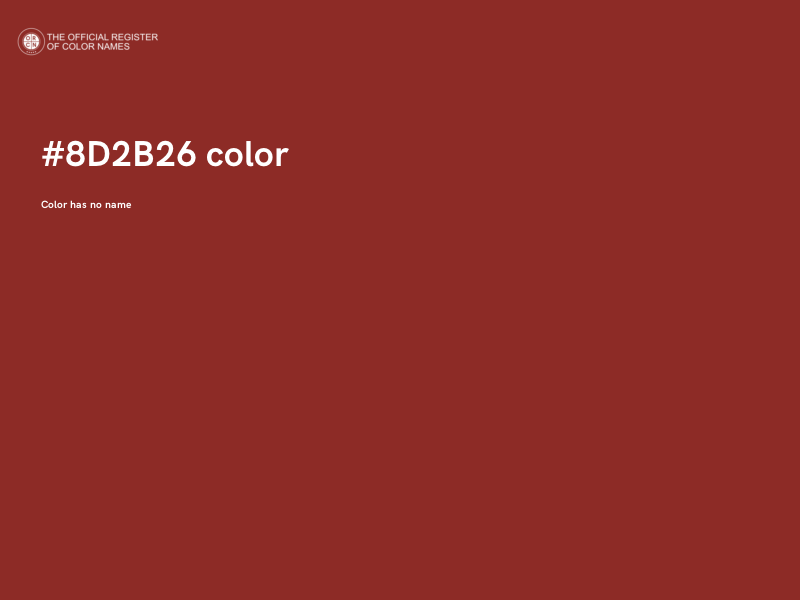 #8D2B26 color image
