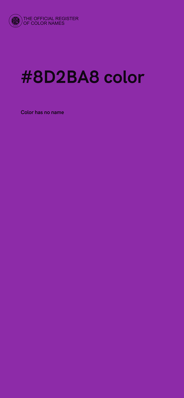 #8D2BA8 color image