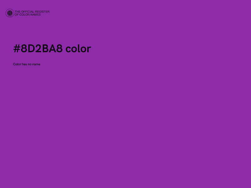 #8D2BA8 color image