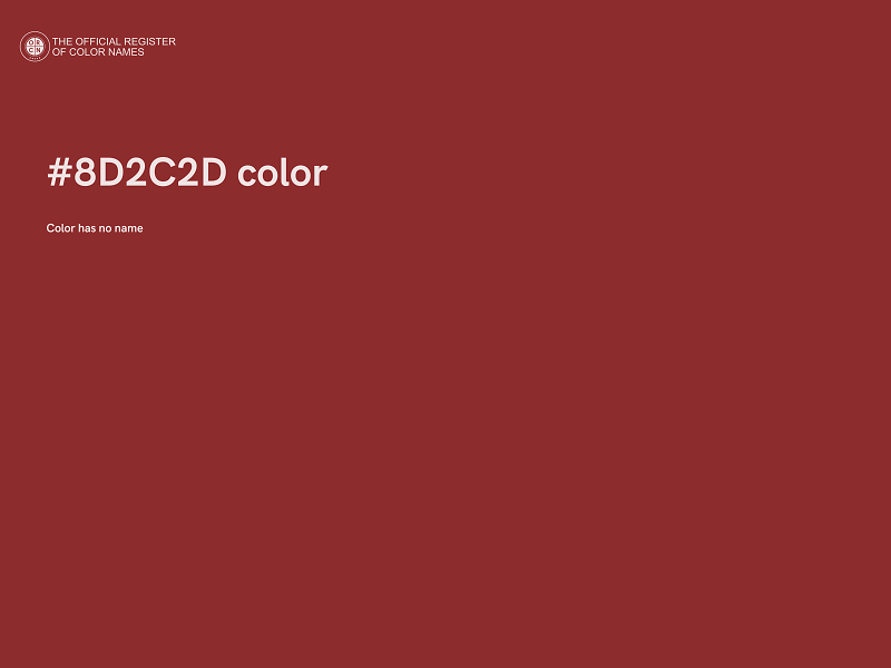 #8D2C2D color image