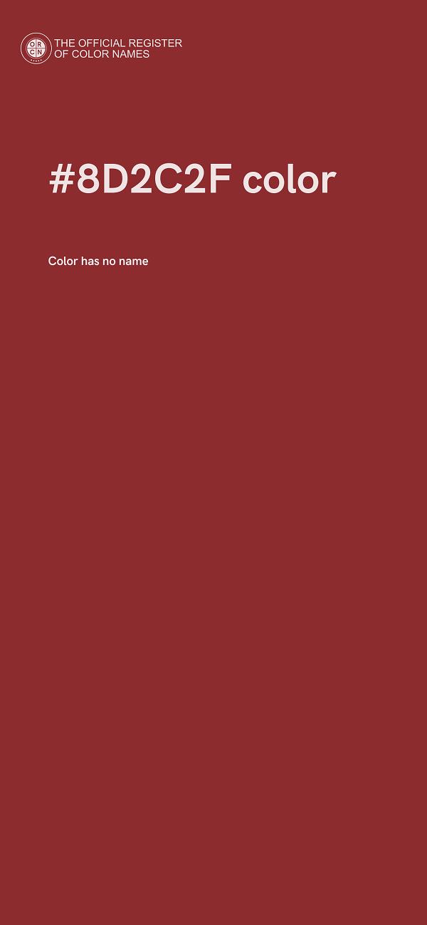 #8D2C2F color image