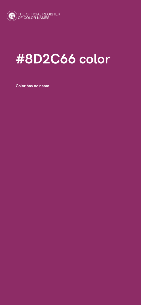 #8D2C66 color image