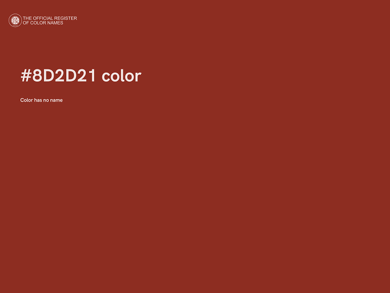 #8D2D21 color image