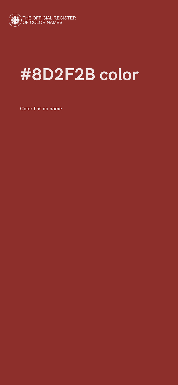 #8D2F2B color image