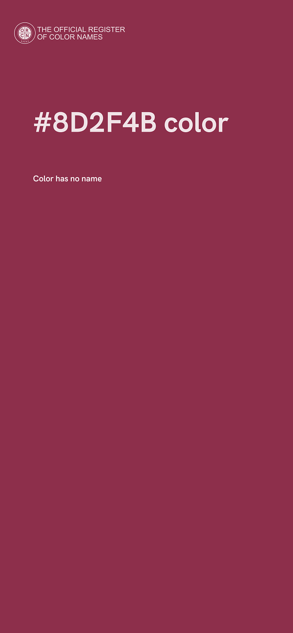 #8D2F4B color image
