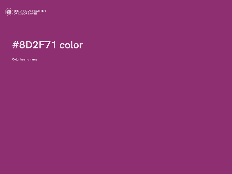 #8D2F71 color image