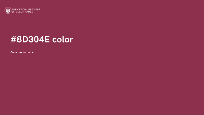 #8D304E color image