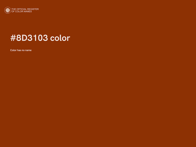 #8D3103 color image