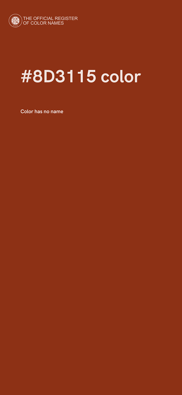 #8D3115 color image
