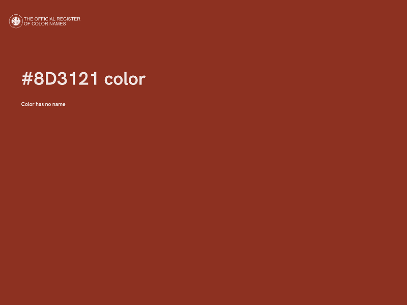 #8D3121 color image