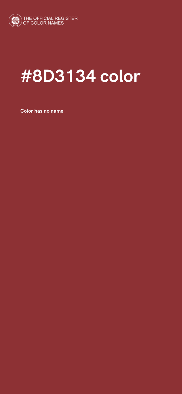 #8D3134 color image