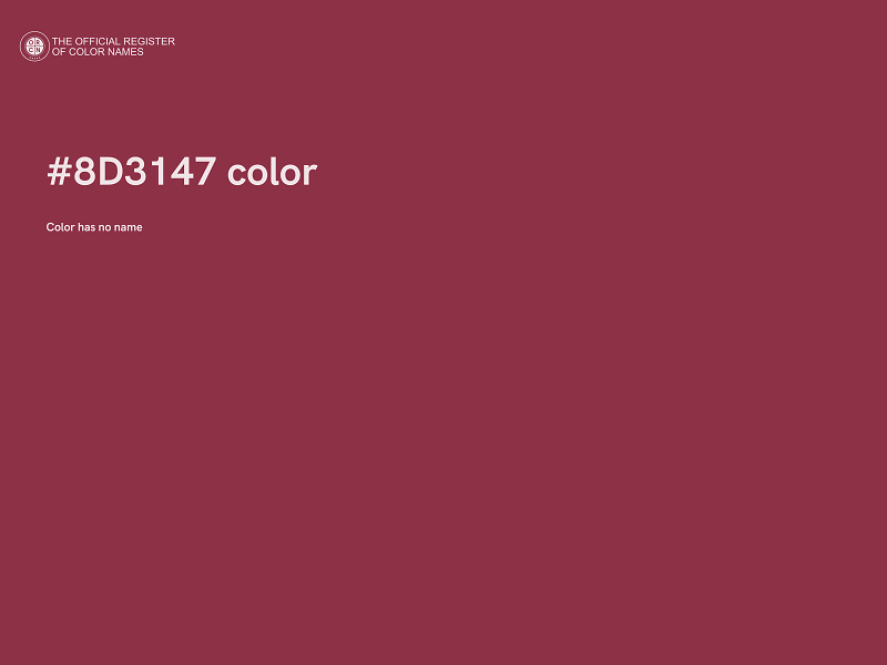 #8D3147 color image