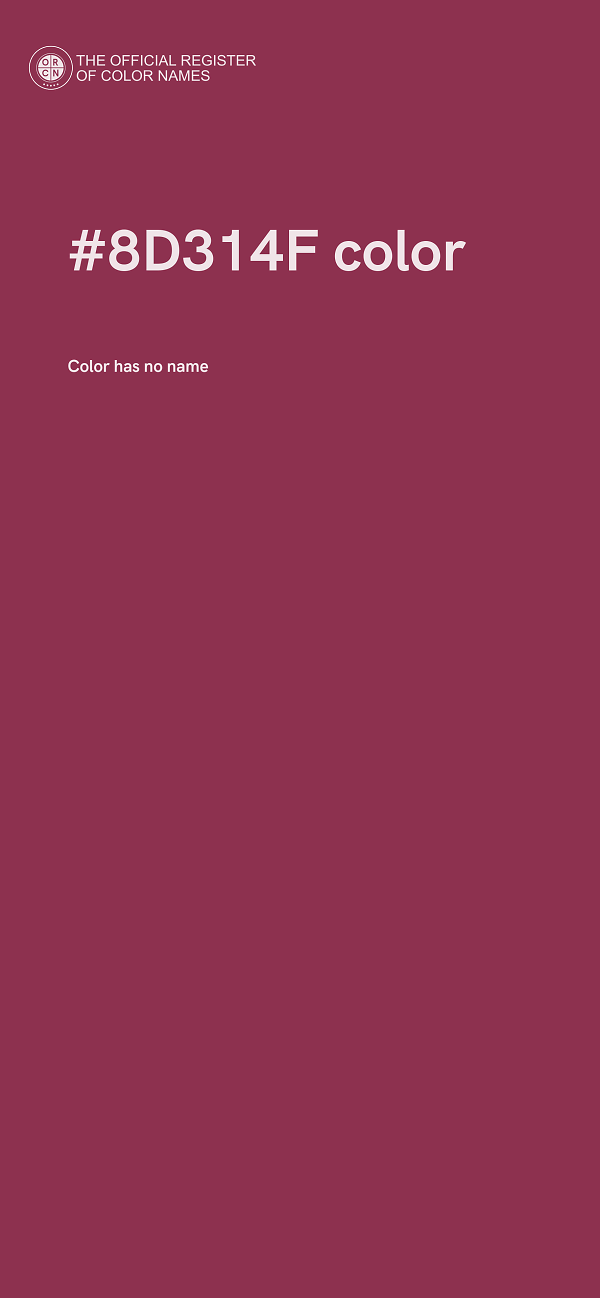 #8D314F color image