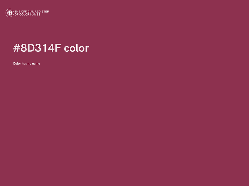 #8D314F color image