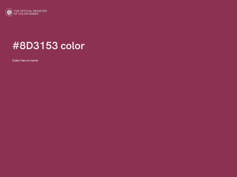 #8D3153 color image