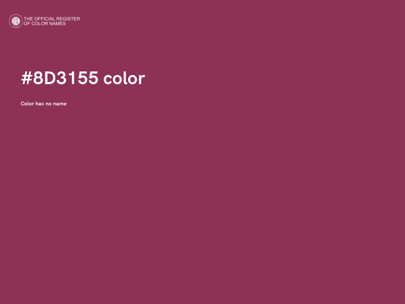#8D3155 color image