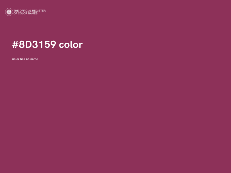 #8D3159 color image