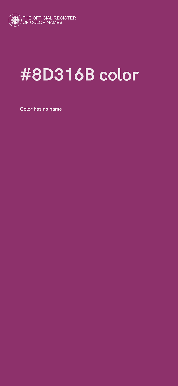 #8D316B color image