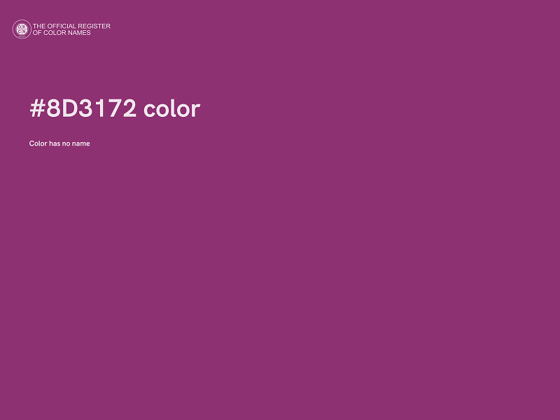 #8D3172 color image