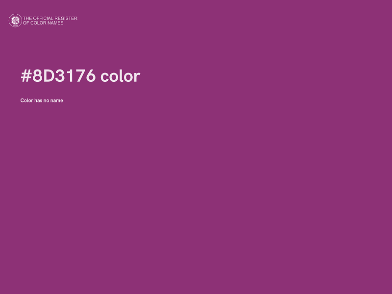 #8D3176 color image