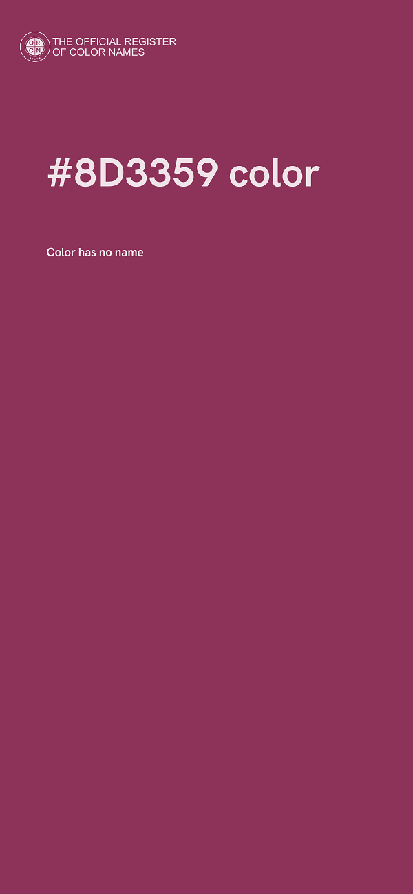 #8D3359 color image