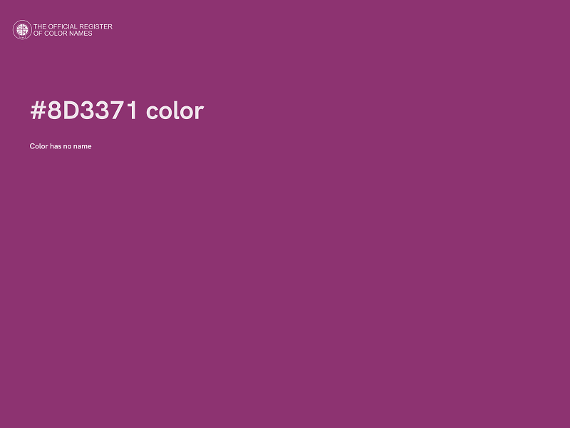 #8D3371 color image