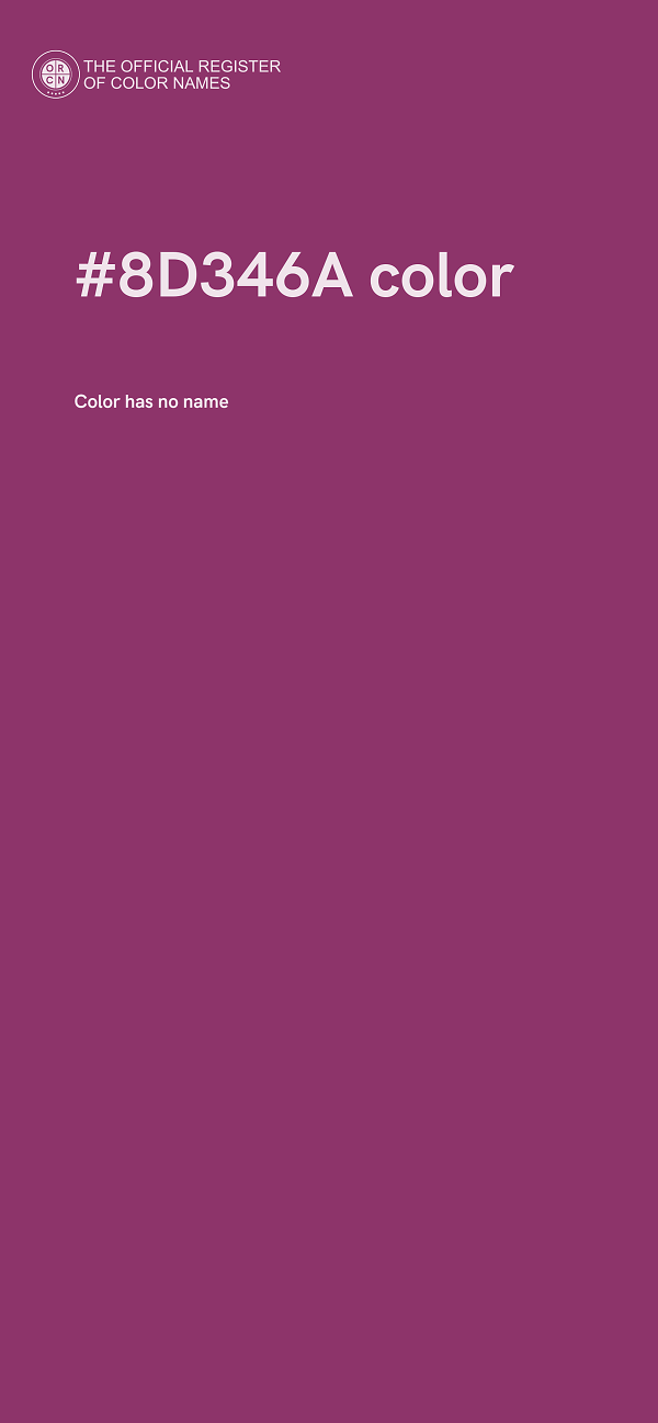 #8D346A color image