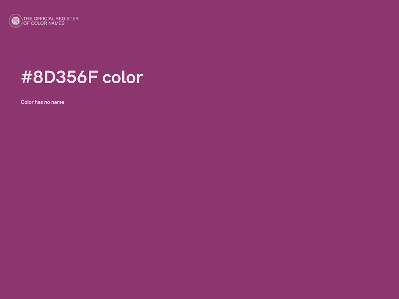 #8D356F color image