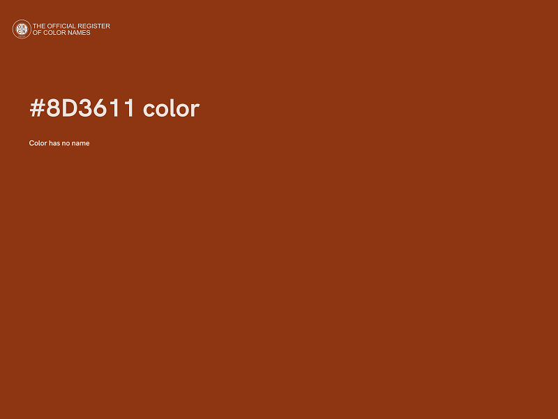#8D3611 color image