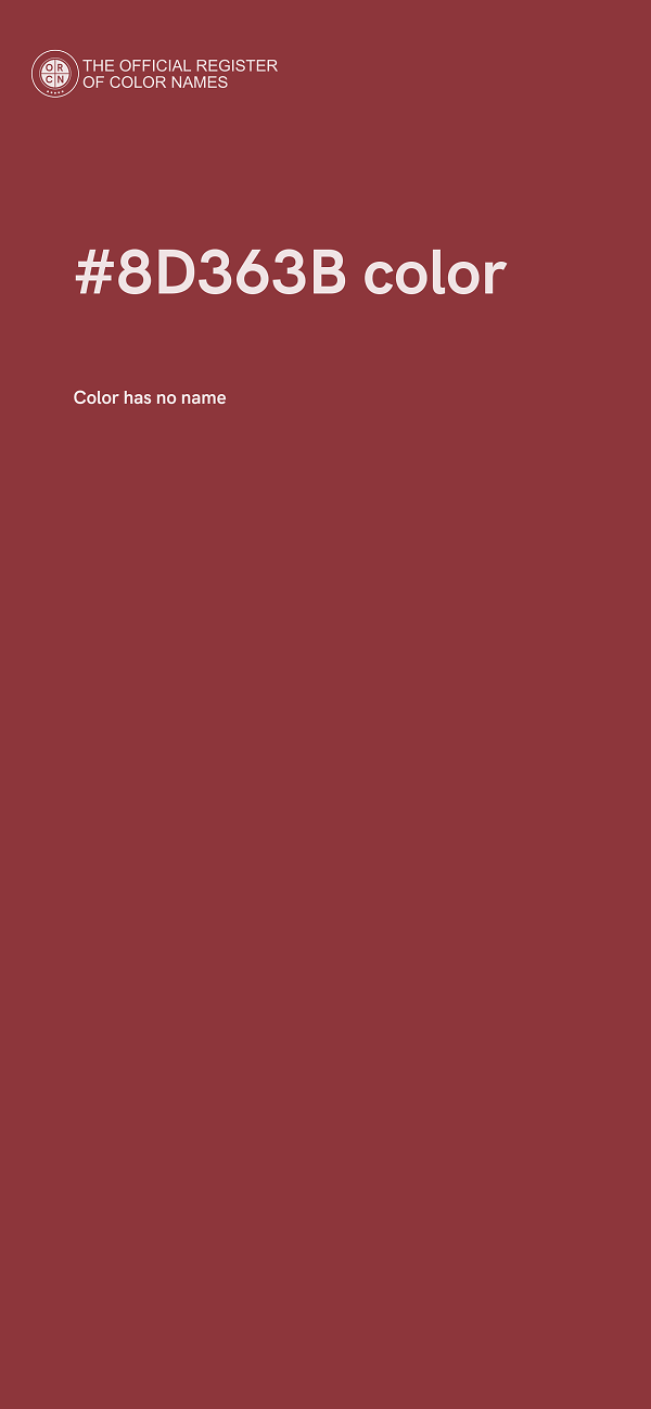 #8D363B color image