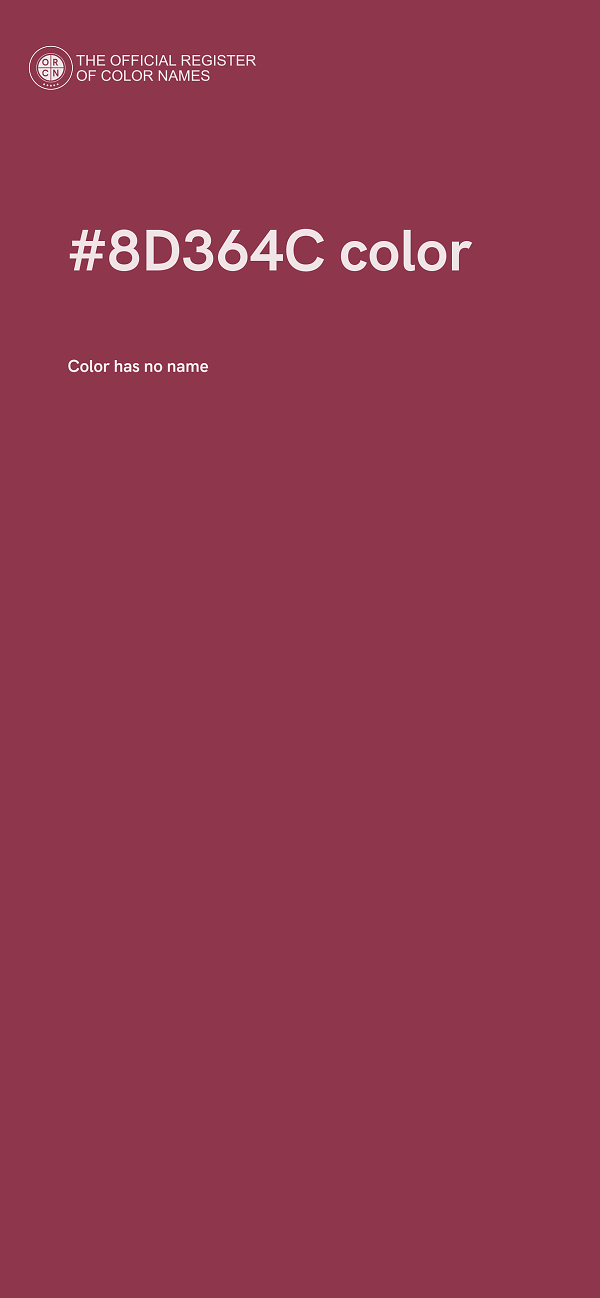 #8D364C color image