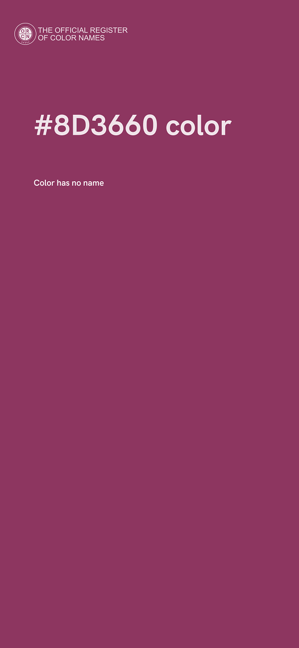 #8D3660 color image