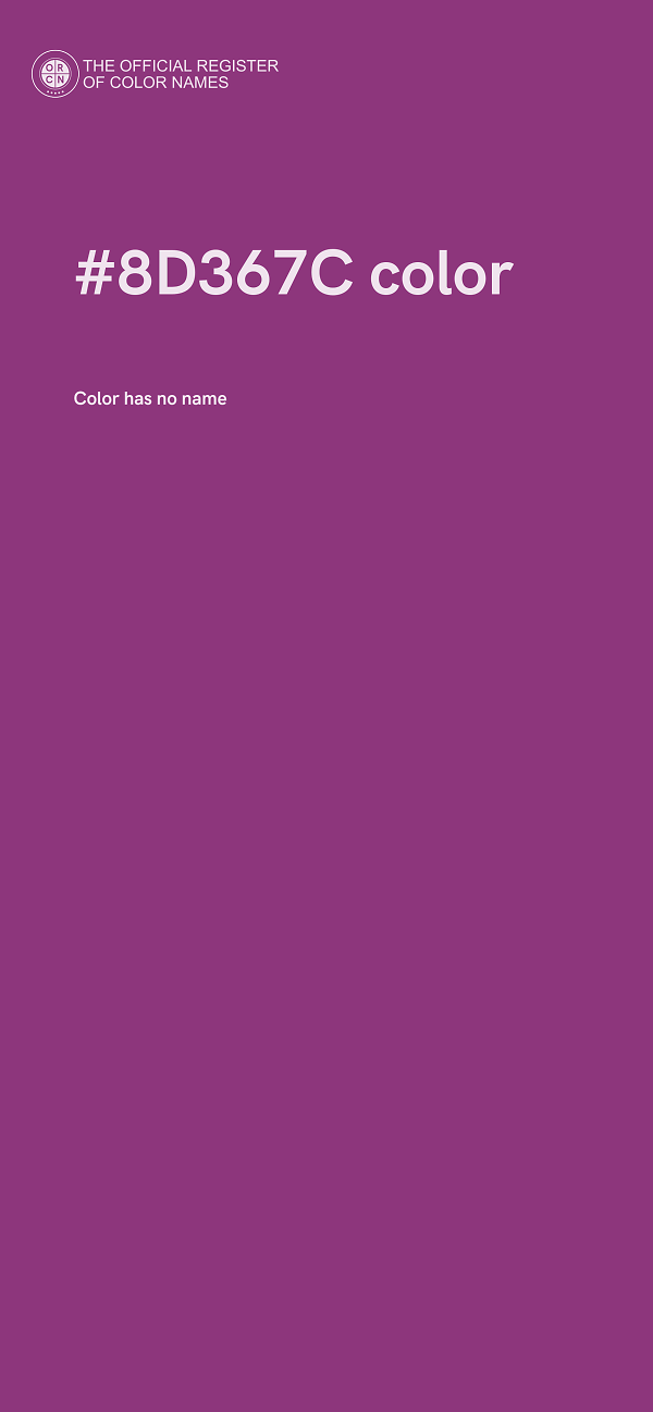 #8D367C color image