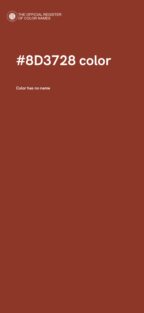 #8D3728 color image