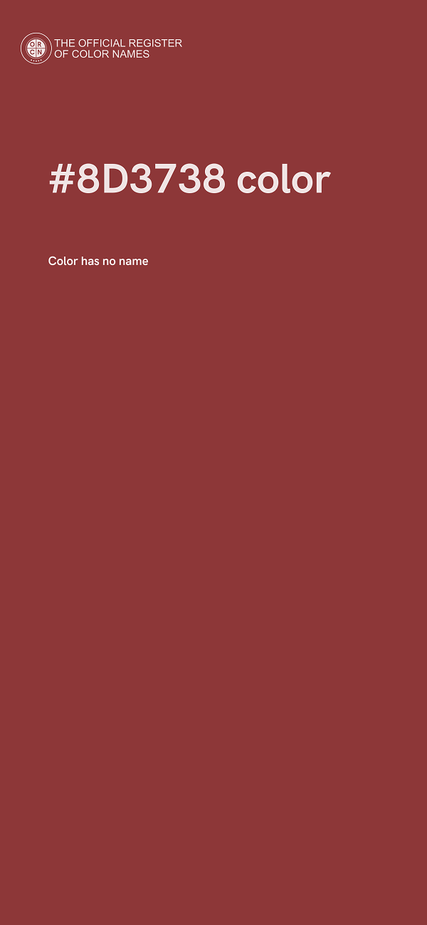 #8D3738 color image