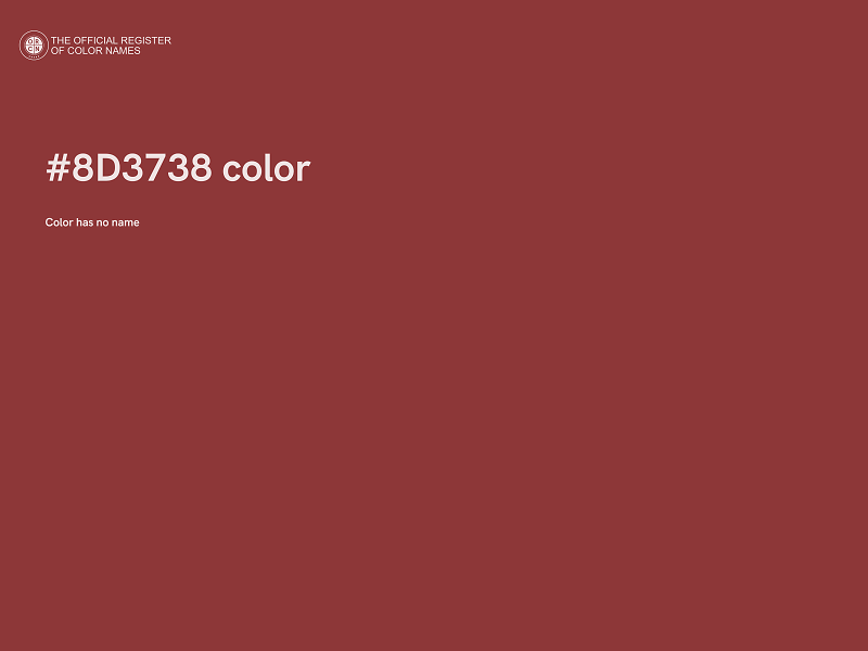 #8D3738 color image