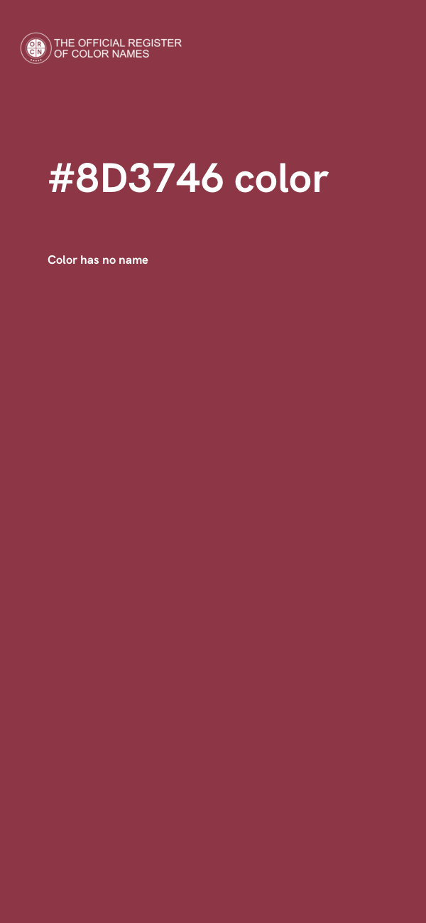 #8D3746 color image